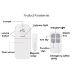 MC - 05 130dB Remote Door Magnetic Alarm With Light Reminder - Trustpick