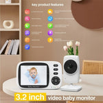 MC632A 2 Way Voice Talk Temperature Monitoring Baby Camera 3.2 inch Screen Baby Monitor - Trustpick