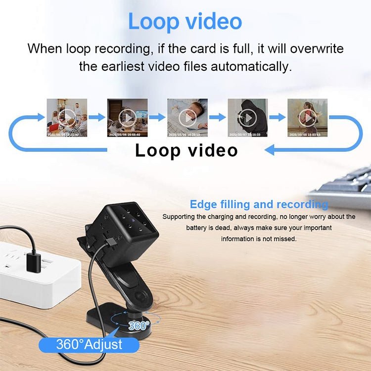 MD25 1080P Wearable Smart HD Camera Wireless Sport Camera, Support Infrared Night Vision / Motion Detection / TF Card - Trustpick