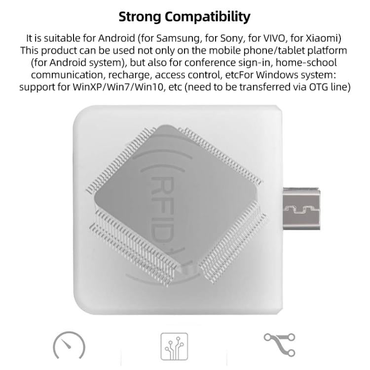 Micro USB 13.56MHz RFID IC Card 14443A RFID Phone Reader - Trustpick