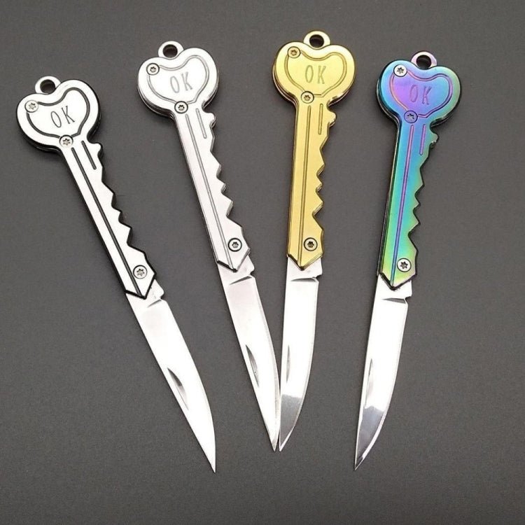 Mini Key Knife Tactical Camp Outdoor Keyring Ring Keychain Fold Self Defense Security Multi Tool - Trustpick