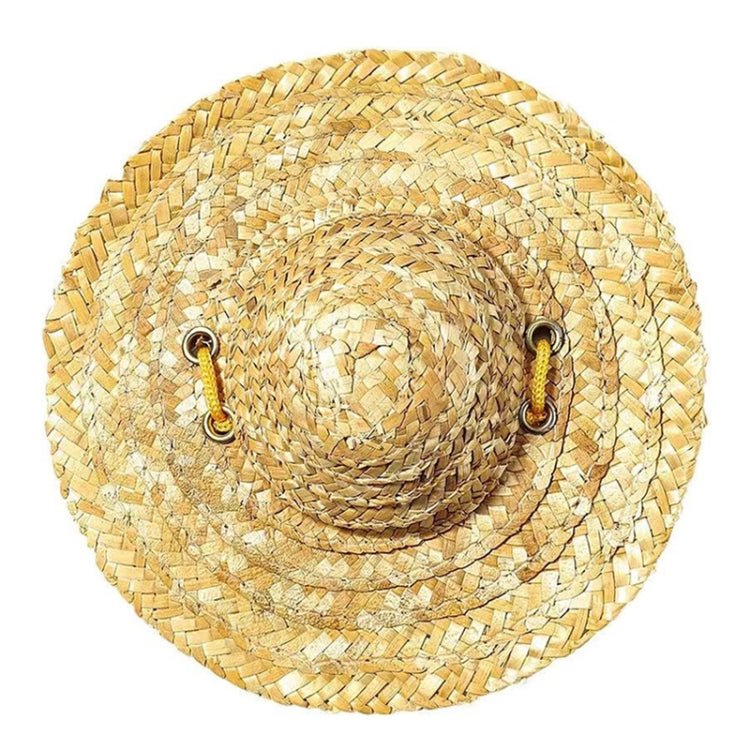 Mini Pet Straw Hat Cat Dog Birthday Party Sun Visor Hat - Trustpick