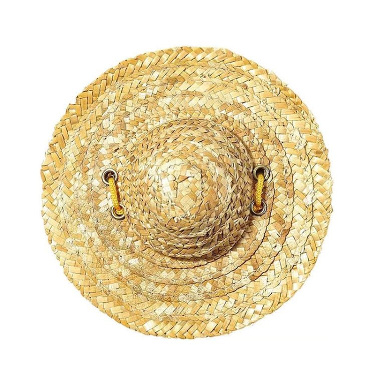 Mini Pet Straw Hat Cat Dog Birthday Party Sun Visor Hat - Trustpick