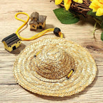 Mini Pet Straw Hat Cat Dog Birthday Party Sun Visor Hat - Trustpick