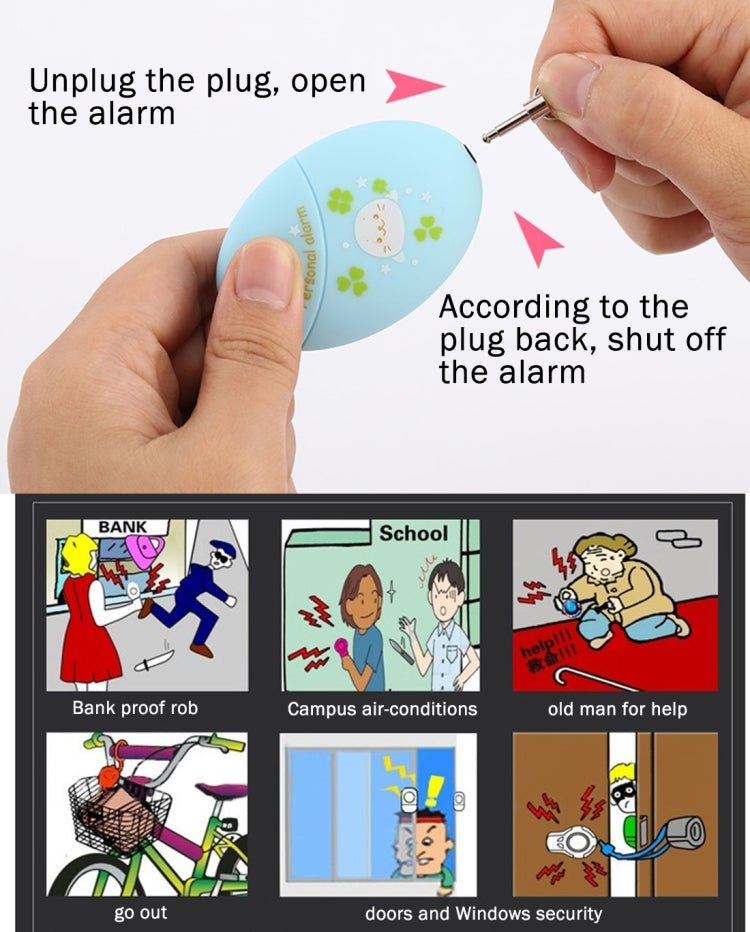 Mini Safe Football Loud Personal Alarm with Anti - Rape for Girl and Kids, 120Db Alarm - Trustpick