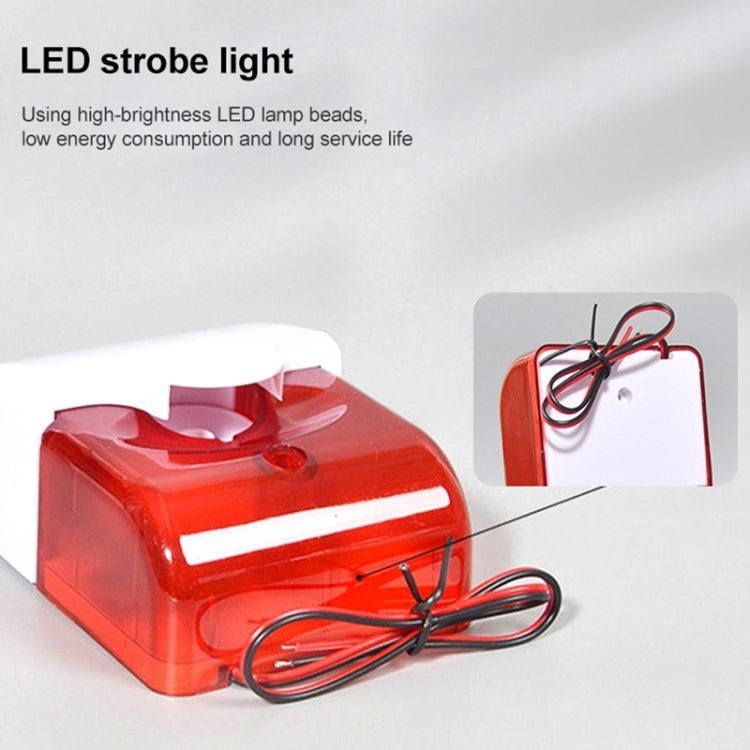 Mini Wired Red Strobe Siren for Burglar Security Alarm - Trustpick