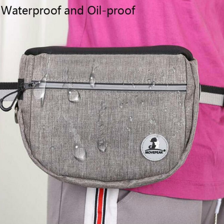 MOVEPEAK Pet Snack Bag Leash Pet Training Waist Bag Outing Dog Snack Bag - Trustpick