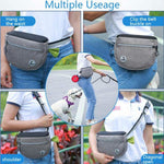 MOVEPEAK Pet Snack Bag Leash Pet Training Waist Bag Outing Dog Snack Bag - Trustpick
