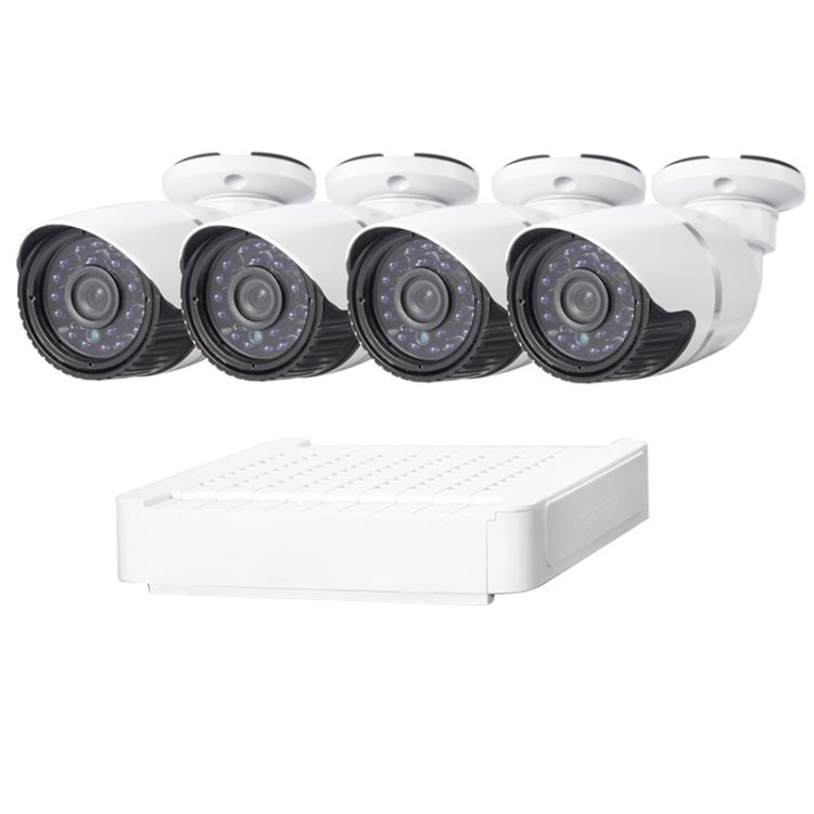 N4B - Mini/L 4 Ch 720P 1.0 Mega Pixel IP Camera NVR Kit, Support Night Vision / Motion Detection, IR Distance: 20m - Trustpick