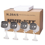 N4B7 - Mini/L 4 Ch 720P 1.0 Mega Pixel IP Camera NVR Kit, Support Night Vision / Motion Detection, IR Distance: 20m - Trustpick