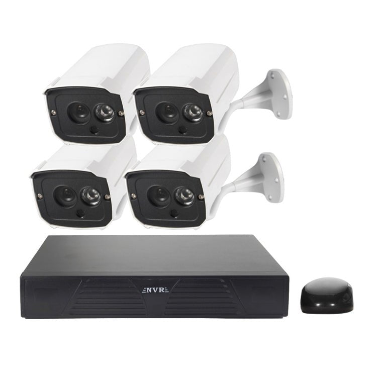 N4B7M 4Ch 960P P2P ONVIF 1.3 Mega Pixel IP Camera NVR Kit, Support Night Vision / Motion Detection, IR Distance: 20m - Trustpick