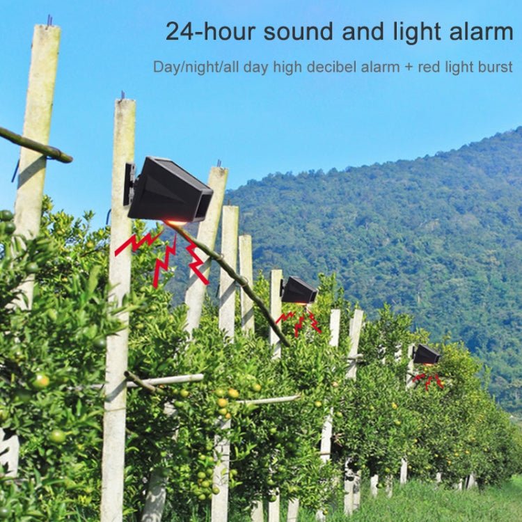 N911F 129dB Wireless Remote Control Solar Human Body Induction Sound Light Alarm - Trustpick