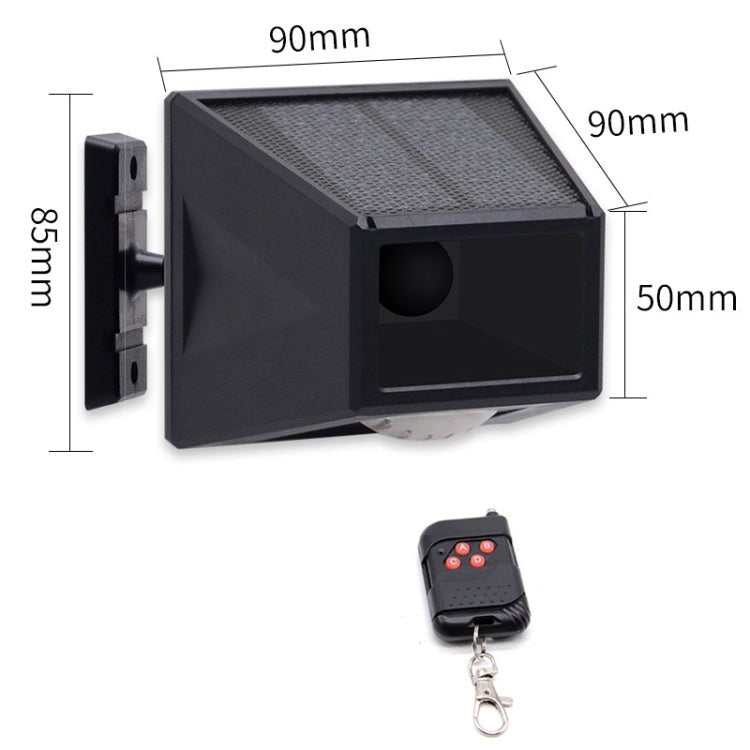 N911F 129dB Wireless Remote Control Solar Human Body Induction Sound Light Alarm - Trustpick