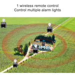N911F 129dB Wireless Remote Control Solar Human Body Induction Sound Light Alarm - Trustpick