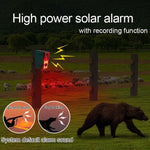 N911N Solar Alarm Infrared Sensor Sound And Light Blast Warning Light Animal Repeller - Trustpick