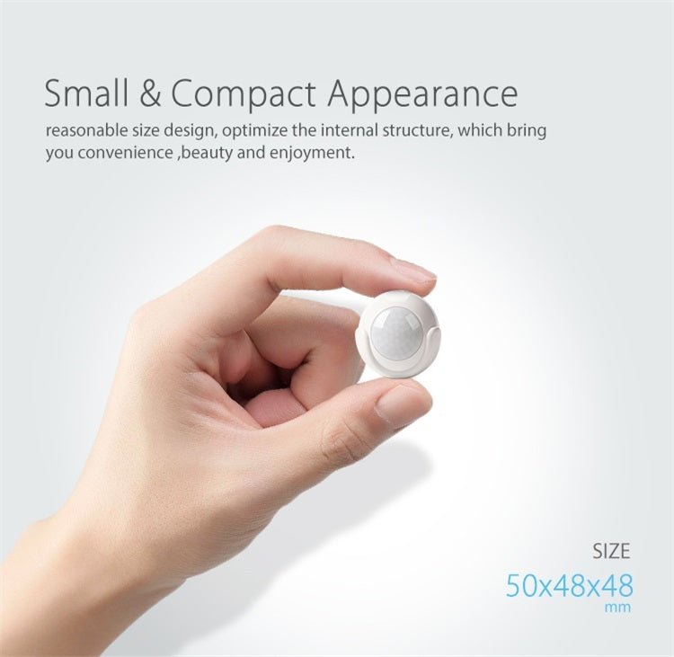 NEO NAS - PD01W Wireless WiFi PIR Detector Motion Sensor, Support Android / IOS systems & Ultra - bright Red LED - Trustpick