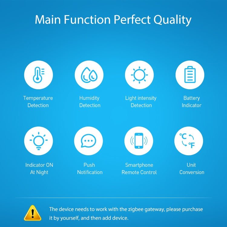 NEO NAS - TH02B Zigbee Temperature and humidity Sensor - Trustpick