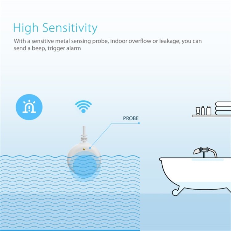 NEO NAS - WS02W WiFi Water Sensor & Flood Detector, Support Android / IOS systems - Trustpick