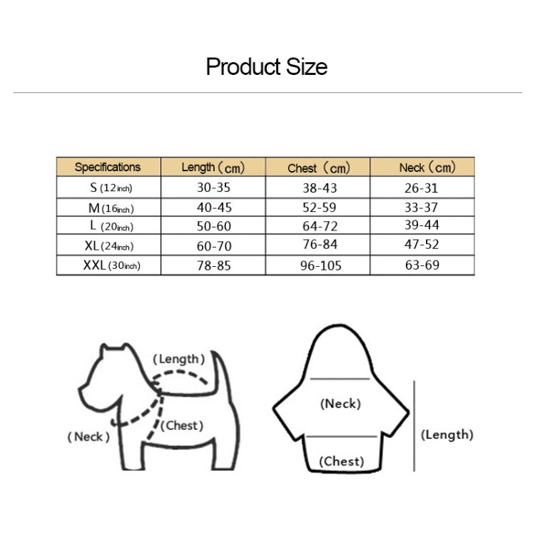 New Autumn and Winter Style Lovely Bone Pattern Pet Dog Reversible Cotton Garment Size:S, Bust: 38 - 43cm, Neck: 26 - 31cm - Trustpick