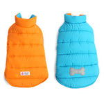 New Autumn and Winter Style Lovely Bone Pattern Pet Dog Reversible Cotton Garment Size:S, Bust: 38 - 43cm, Neck: 26 - 31cm - Trustpick