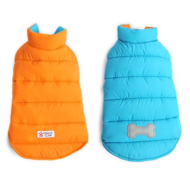 New Autumn and Winter Style Lovely Bone Pattern Pet Dog Reversible Cotton Garment Size:S, Bust: 38 - 43cm, Neck: 26 - 31cm - Trustpick