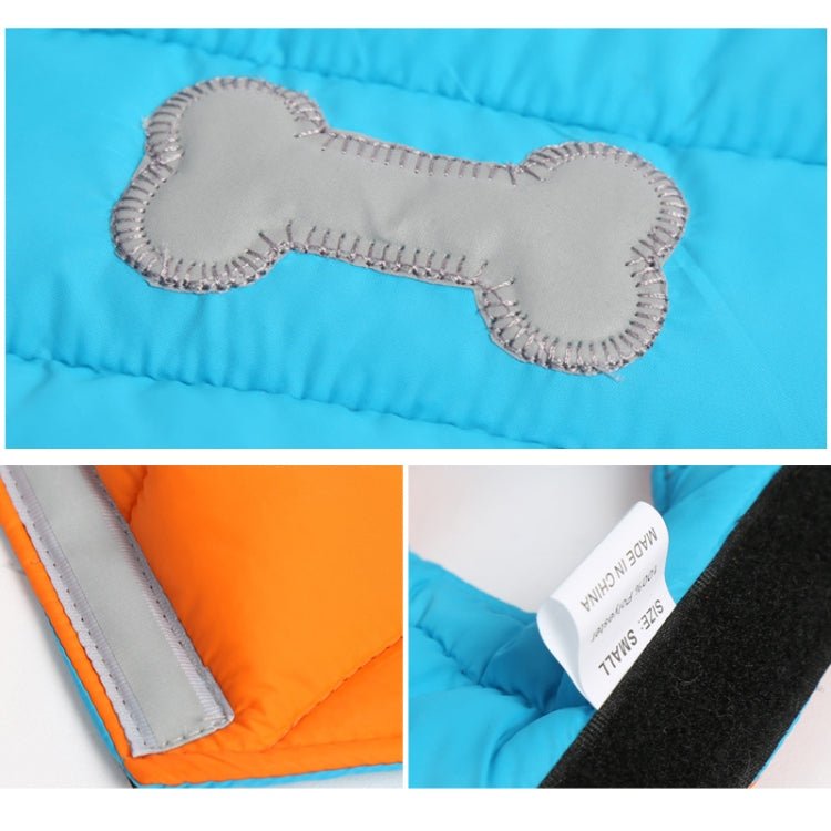 New Autumn and Winter Style Lovely Bone Pattern Pet Dog Reversible Cotton Garment Size:S, Bust: 38 - 43cm, Neck: 26 - 31cm - Trustpick