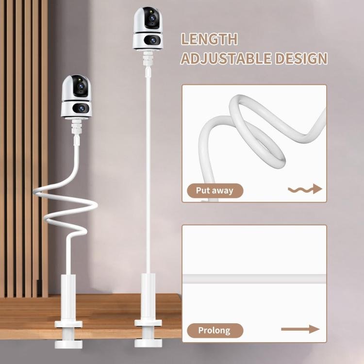 No - Drill Security Camera Mount With Clip Flexible Bendable Bracket Base For Baby Monitor/Webcam - Trustpick