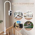 No - Drill Security Camera Mount With Clip Flexible Bendable Bracket Base For Baby Monitor/Webcam - Trustpick