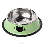 Non - slip Pet Stainless Steel Painted Cat Food Feeder - Trustpick