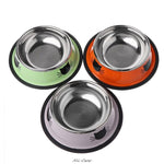 Non - slip Pet Stainless Steel Painted Cat Food Feeder - Trustpick
