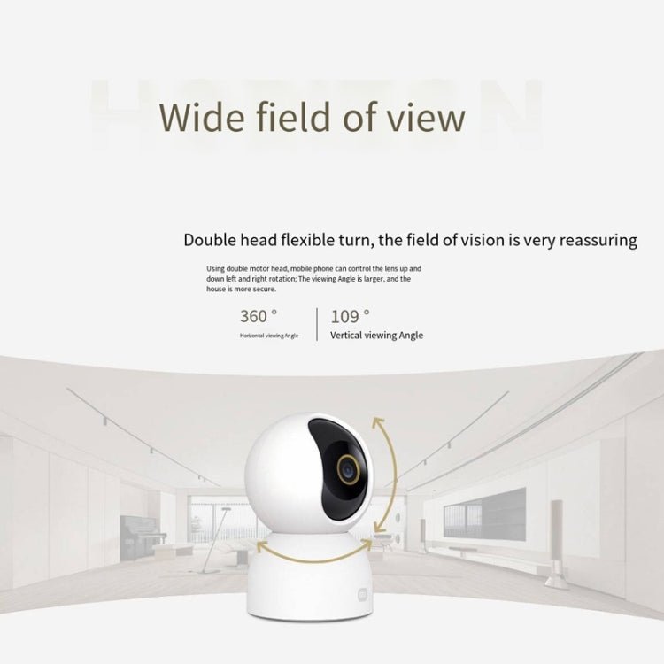 Original Xiaomi Mijia Smart Camera 3 PTZ Version 3K AI Detection Baby Monitor 5MP 360 Degree View Webcam Day & Night Work Infrared Night Vision, With US Plug Adapter - Trustpick