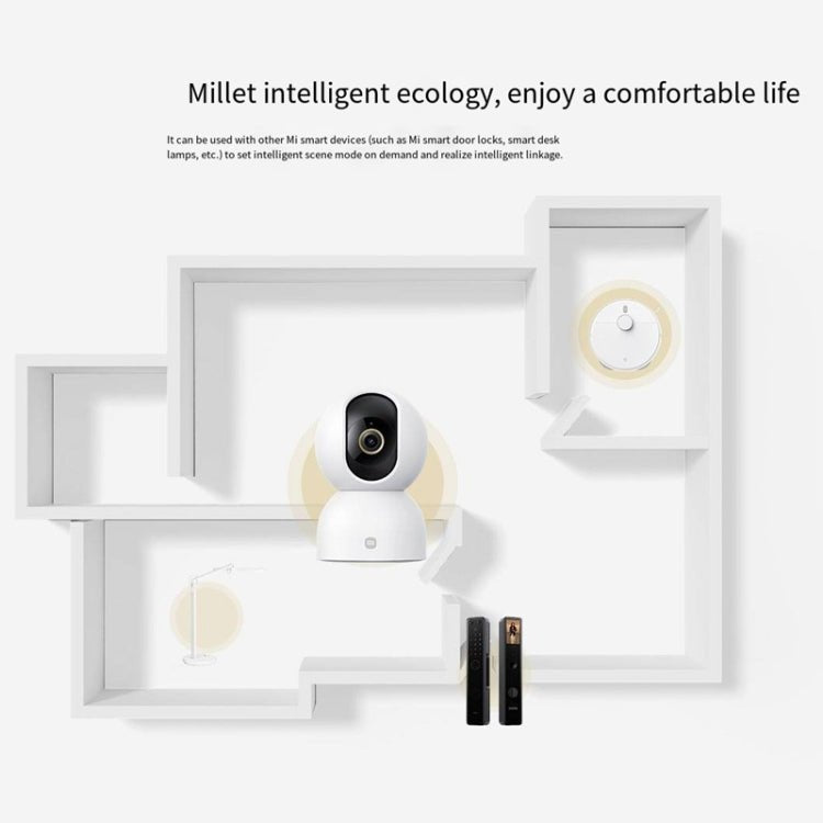 Original Xiaomi Mijia Smart Camera 3 PTZ Version 3K AI Detection Baby Monitor 5MP 360 Degree View Webcam Day & Night Work Infrared Night Vision, With US Plug Adapter - Trustpick