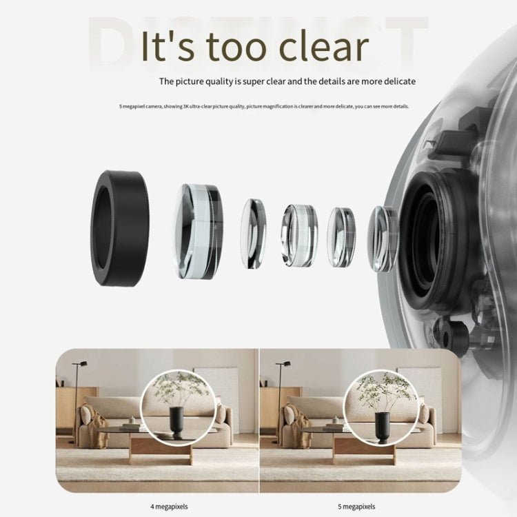 Original Xiaomi Mijia Smart Camera 3 PTZ Version 3K AI Detection Baby Monitor 5MP 360 Degree View Webcam Day & Night Work Infrared Night Vision, With US Plug Adapter - Trustpick