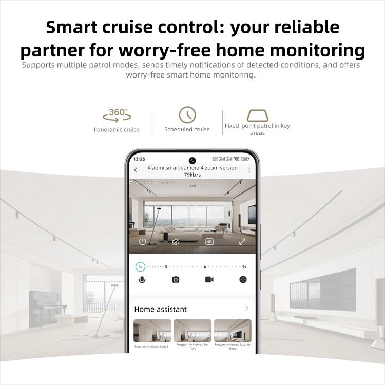 Original Xiaomi Mijia Smart Camera 4 9X Zoom Edition Baby Pet AI Facial Recognition Gesture Call Two - way Voice Camera For Mi Home APP - Trustpick