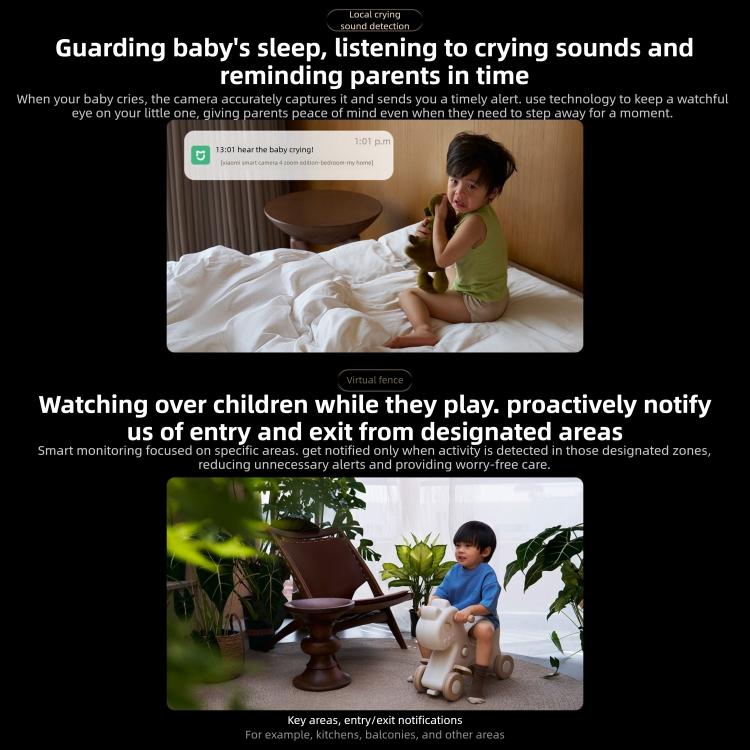 Original Xiaomi Mijia Smart Camera 4 9X Zoom Edition Baby Pet AI Facial Recognition Gesture Call Two - way Voice Camera For Mi Home APP - Trustpick