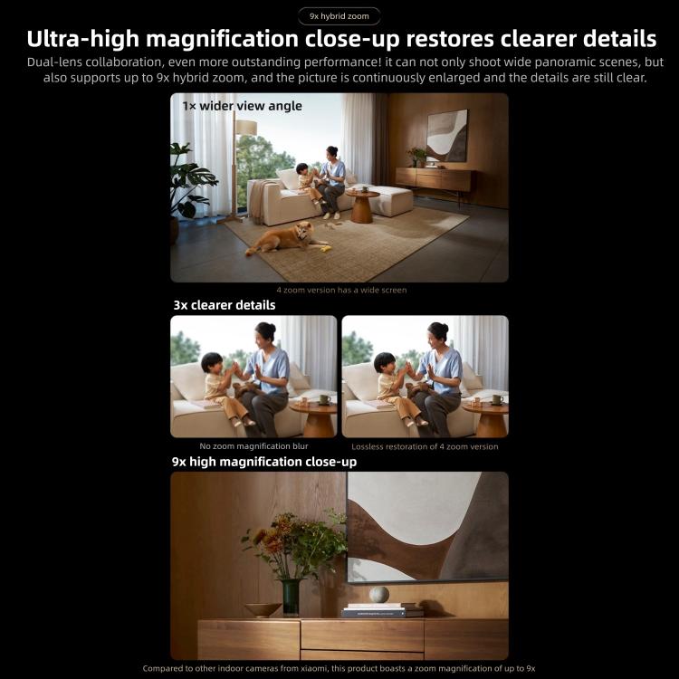 Original Xiaomi Mijia Smart Camera 4 9X Zoom Edition Baby Pet AI Facial Recognition Gesture Call Two - way Voice Camera For Mi Home APP - Trustpick