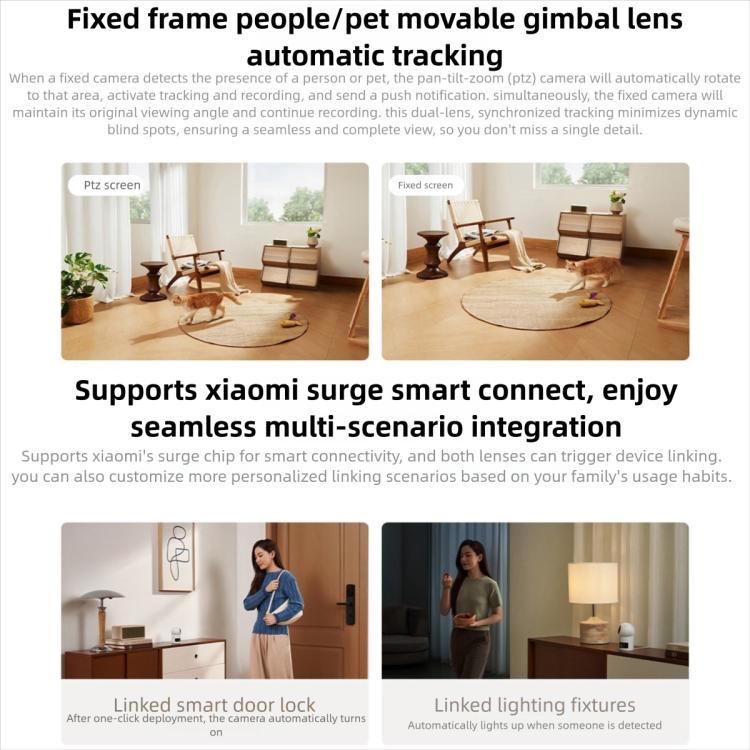 Original Xiaomi Mijia Smart Camera 4 Dual Lens PTZ 360 Degree AI Detection 5MP WiFi 6 Home Security Mi Home APP Camera - Trustpick