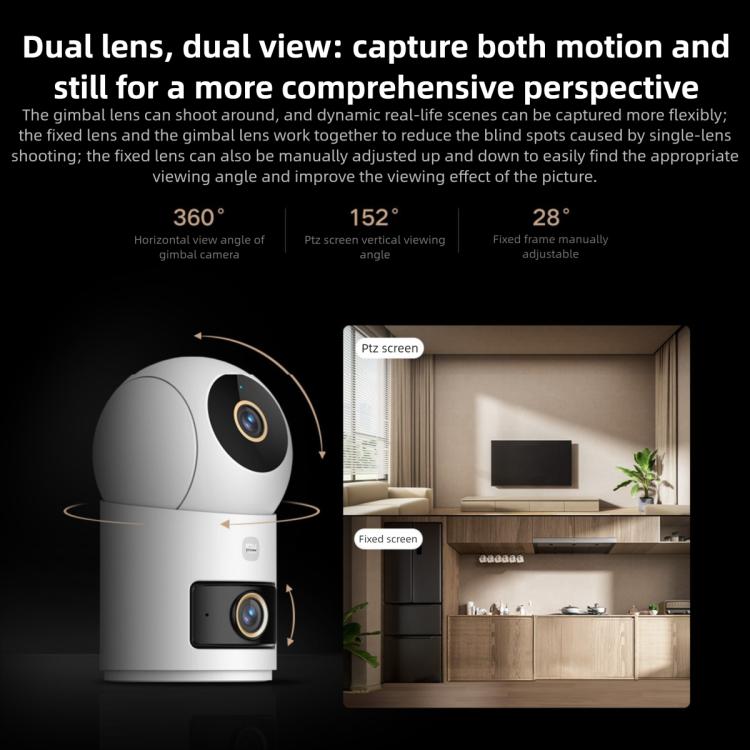 Original Xiaomi Mijia Smart Camera 4 Dual Lens PTZ 360 Degree AI Detection 5MP WiFi 6 Home Security Mi Home APP Camera - Trustpick