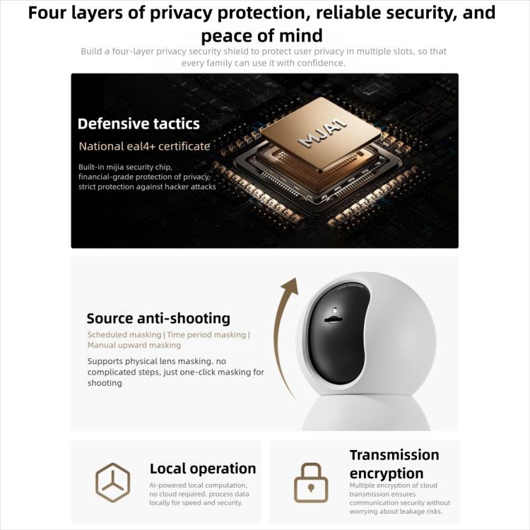 Original Xiaomi Smart Camera 4 4K Dual - band Wi - Fi 6 8MP HDR AI Tracking Night Vision Two - Way Audio Home Security Baby Monitor Pet Camera - Trustpick