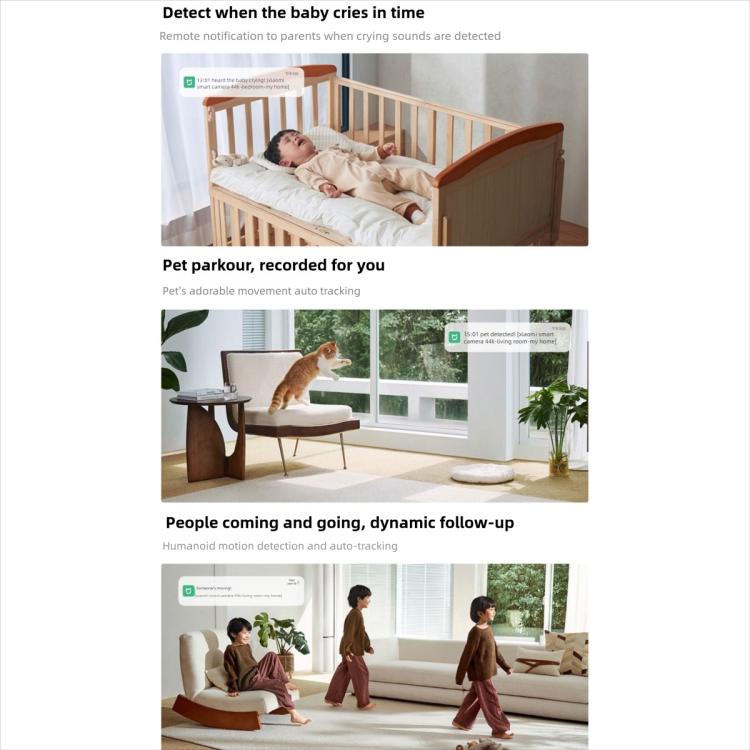 Original Xiaomi Smart Camera 4 4K Dual - band Wi - Fi 6 8MP HDR AI Tracking Night Vision Two - Way Audio Home Security Baby Monitor Pet Camera - Trustpick