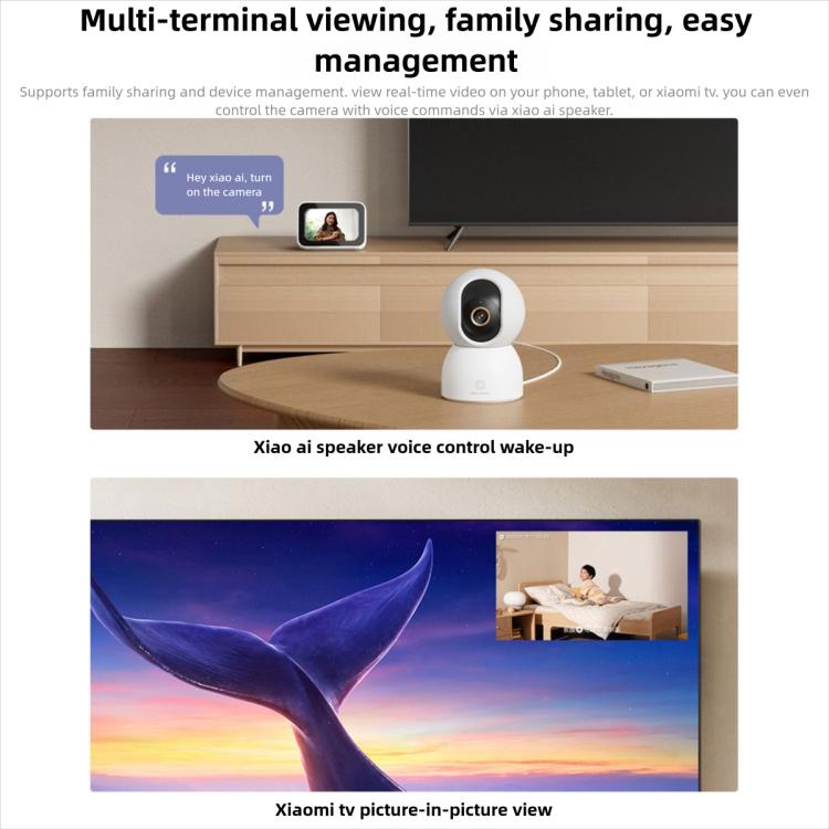Original Xiaomi Smart Camera 4 4K Dual - band Wi - Fi 6 8MP HDR AI Tracking Night Vision Two - Way Audio Home Security Baby Monitor Pet Camera - Trustpick