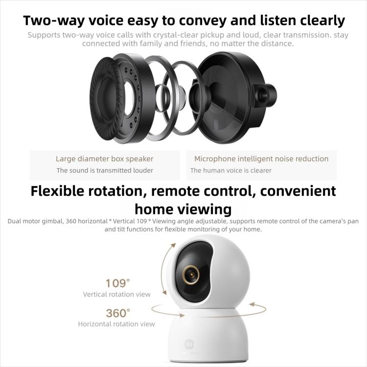 Original Xiaomi Smart Camera 4 4K Dual - band Wi - Fi 6 8MP HDR AI Tracking Night Vision Two - Way Audio Home Security Baby Monitor Pet Camera - Trustpick