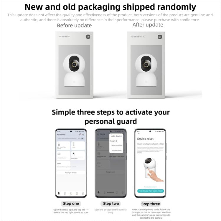 Original Xiaomi Smart Camera 4 4K Dual - band Wi - Fi 6 8MP HDR AI Tracking Night Vision Two - Way Audio Home Security Baby Monitor Pet Camera - Trustpick