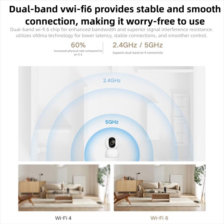 Original Xiaomi Smart Camera 4 4K Dual - band Wi - Fi 6 8MP HDR AI Tracking Night Vision Two - Way Audio Home Security Baby Monitor Pet Camera - Trustpick