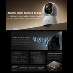 Original Xiaomi Smart Camera 4C 3.5K AI Detection 6MP Full Color Night Vision WiFi 6 Home Security Camera - Trustpick
