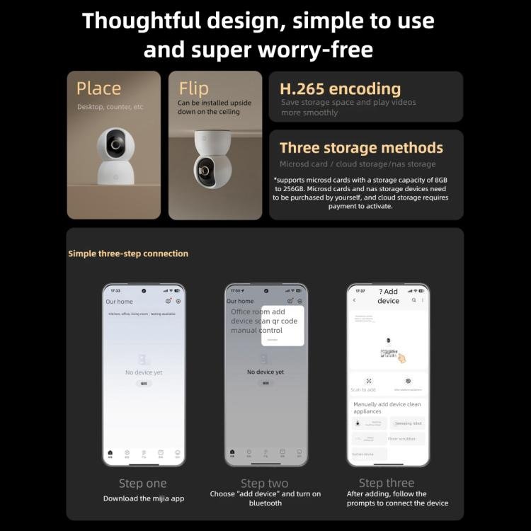 Original Xiaomi Smart Camera 4C 3.5K AI Detection 6MP Full Color Night Vision WiFi 6 Home Security Camera - Trustpick