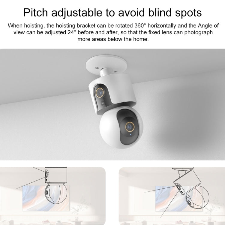 Original Xiaomi Smart Camera C500 Dual Lens Edition 4MP Support AI Detection, US Plug - Trustpick