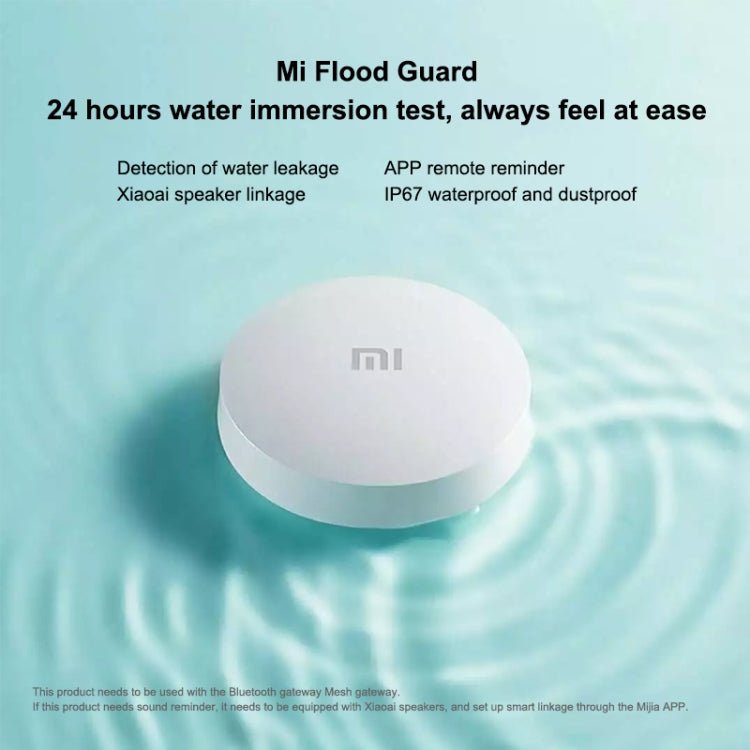 Original Xiaomi Wireless Bluetooth Flood Guard Intelligently Detects Water Leakage Xiaoai Speaker Linkage App to Remotely Remind Smart Home, need to be used with CA1001 - Trustpick
