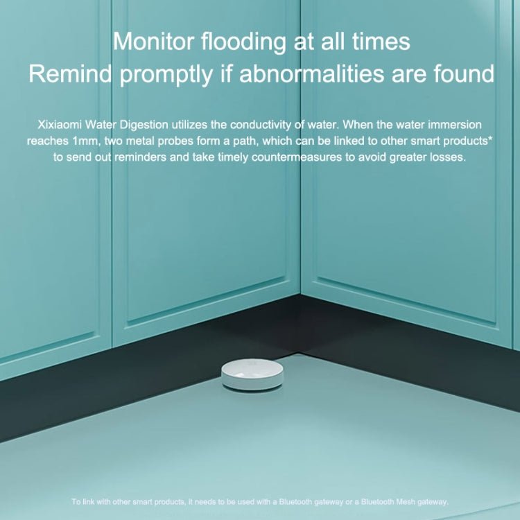 Original Xiaomi Wireless Bluetooth Flood Guard Intelligently Detects Water Leakage Xiaoai Speaker Linkage App to Remotely Remind Smart Home, need to be used with CA1001 - Trustpick