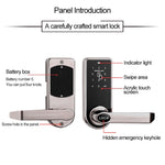 OS8818 Password + Key + Sensor Card Zinc Alloy Electronic Door Lock Touch Screen Electronic Code Lock - Trustpick